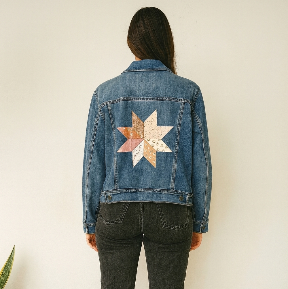 Re Worked Denim Jacket With Patchwork Star